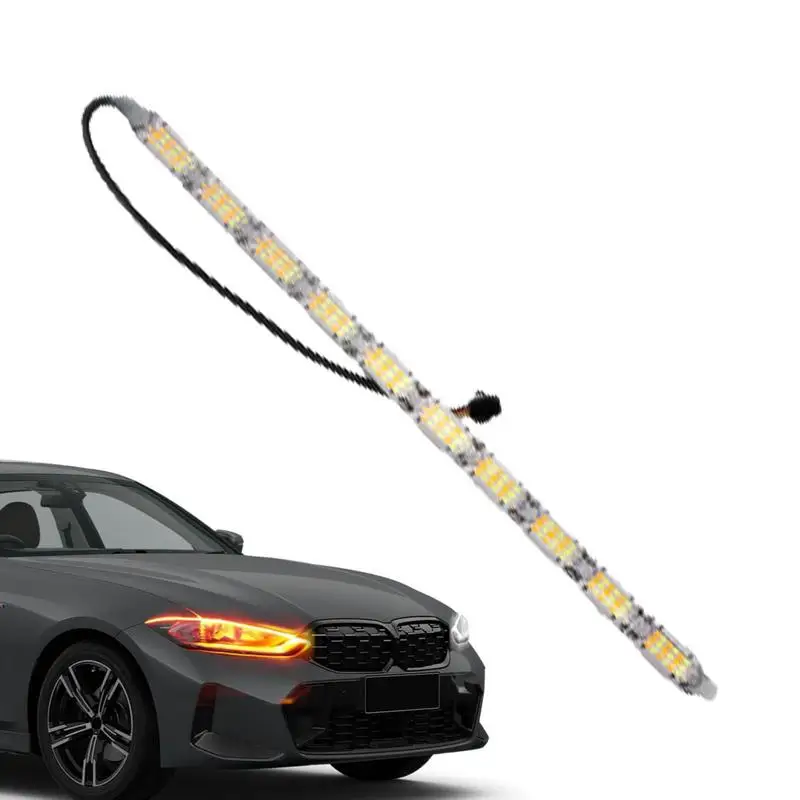 

LED Headlight Surfaces Strip Two-Color 12V Tube Light DRL Daytime Running Light Flexible Headlight Strips DRL Light Tube High