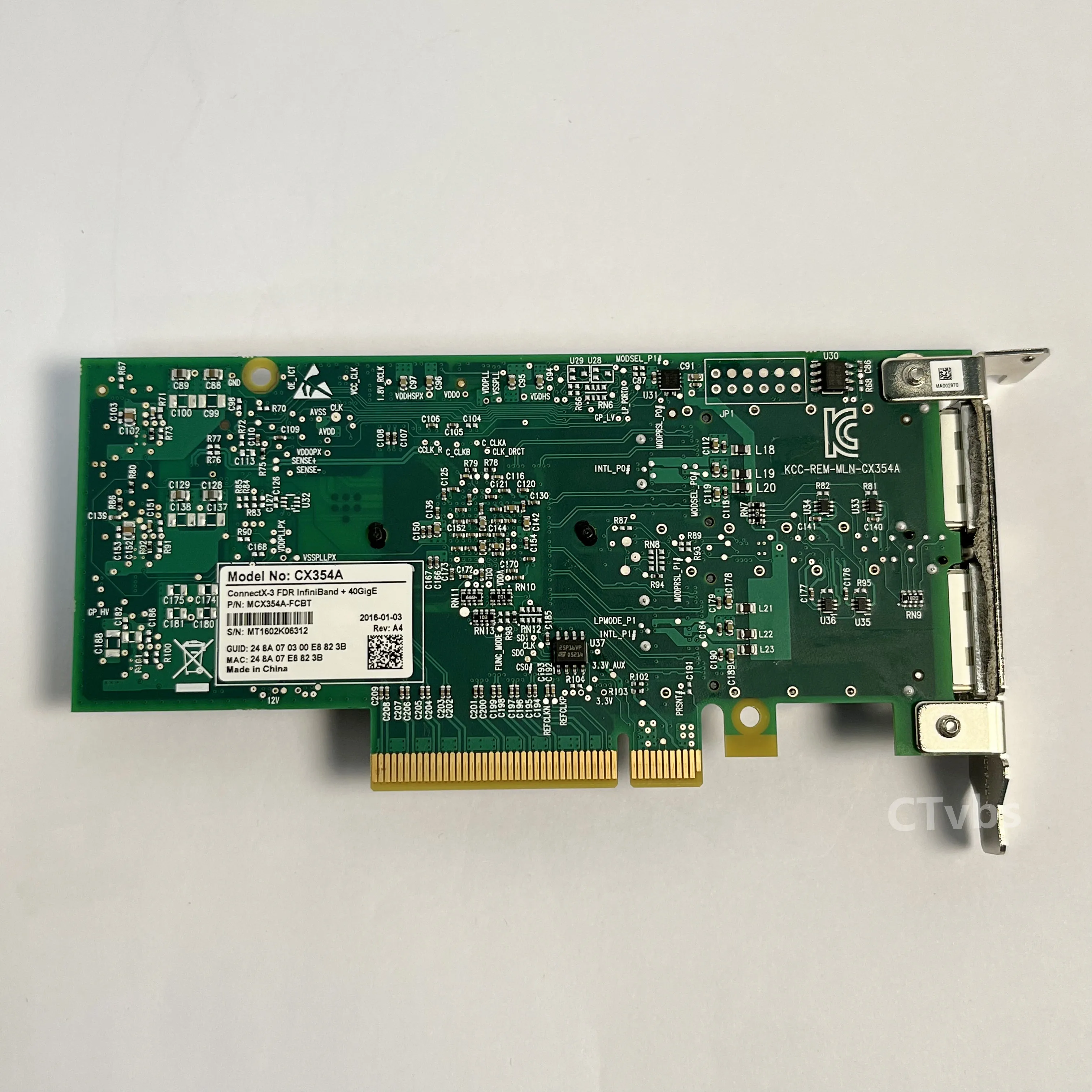 MCX354A-FCBT Mellanox CX354A ConnectX-3 VPI 40/56GbE Dual-Port QSFP Ethernet Adapter