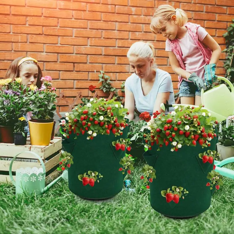 Сумка для выращивания клубники складной нетканый цветочный горшок овощей