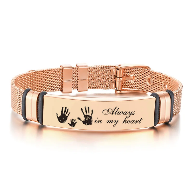 

Custom Music Spotify Scan Code Stainless Steel Mesh Bracelets for Women ID Personalized Inspiration Adjustable Birthday Gifts