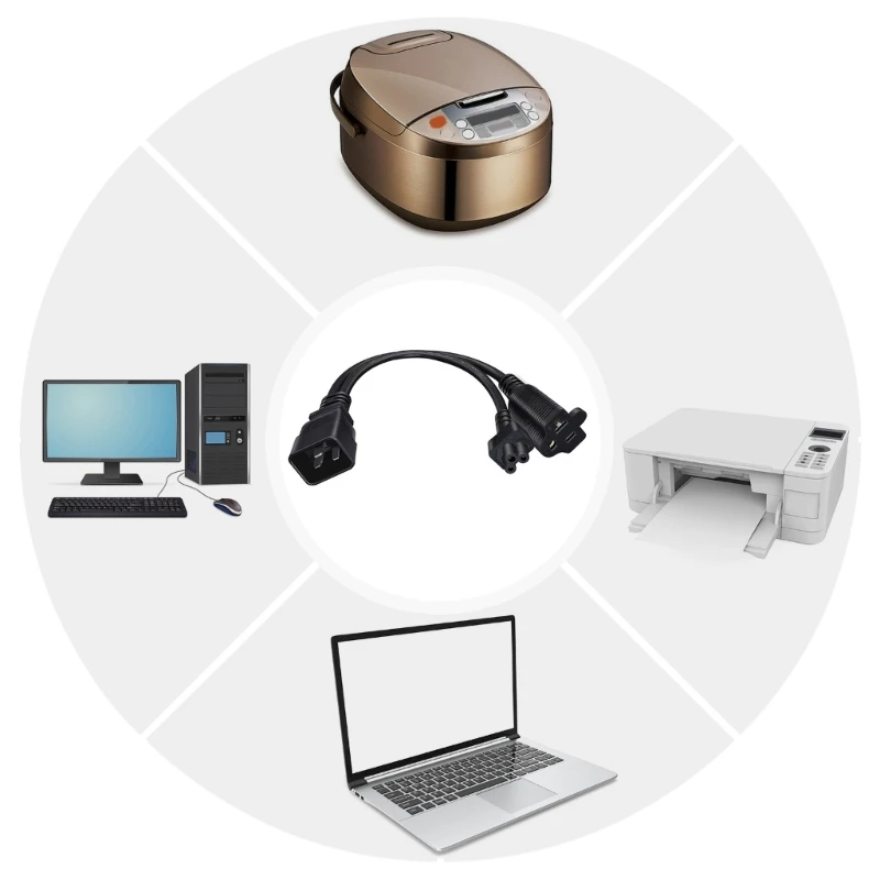 IEC320 C20 к 5-20R + C5 Кабель-адаптер питания разъемы папа-мама Шнур преобразования