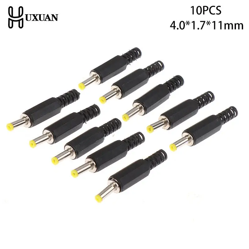 

10PCS DC Power Male Plug 4.0*1.7MM Adapter Connector Plug Soldering Wire Plug