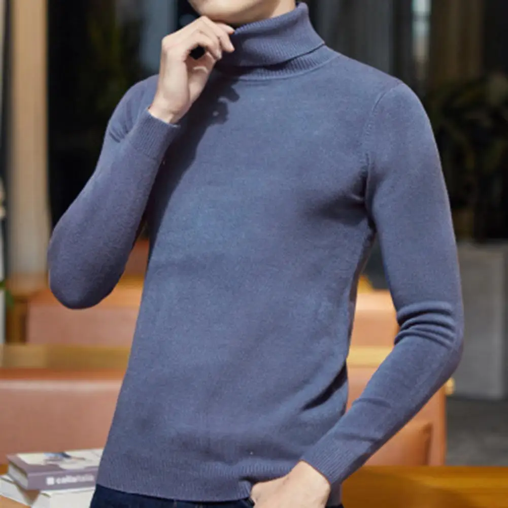 

Long Sleeves Stylish Anti-shrink Pullover Winter Sweater Elastic Autumn Sweater Thick Men Clothing