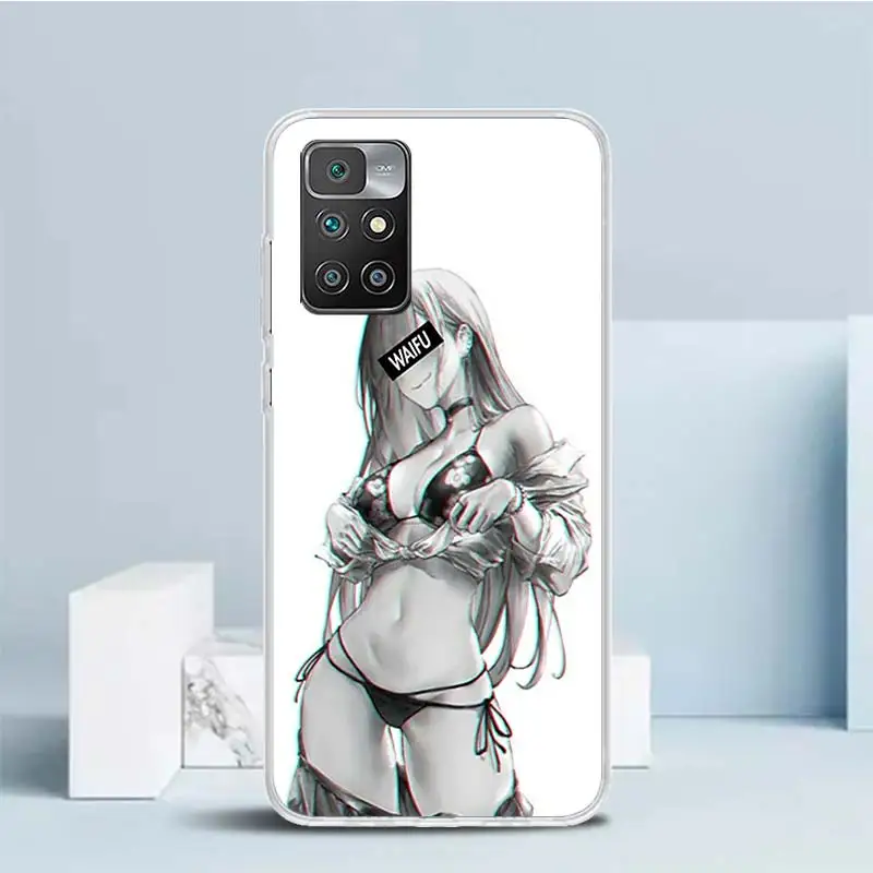 Мягкий чехол Sugoi Senpai аниме Waifu Sexy Girl Для Redmi 12 12C 10 10A 10C 9 9A 9C 9T с рисунком для телефона