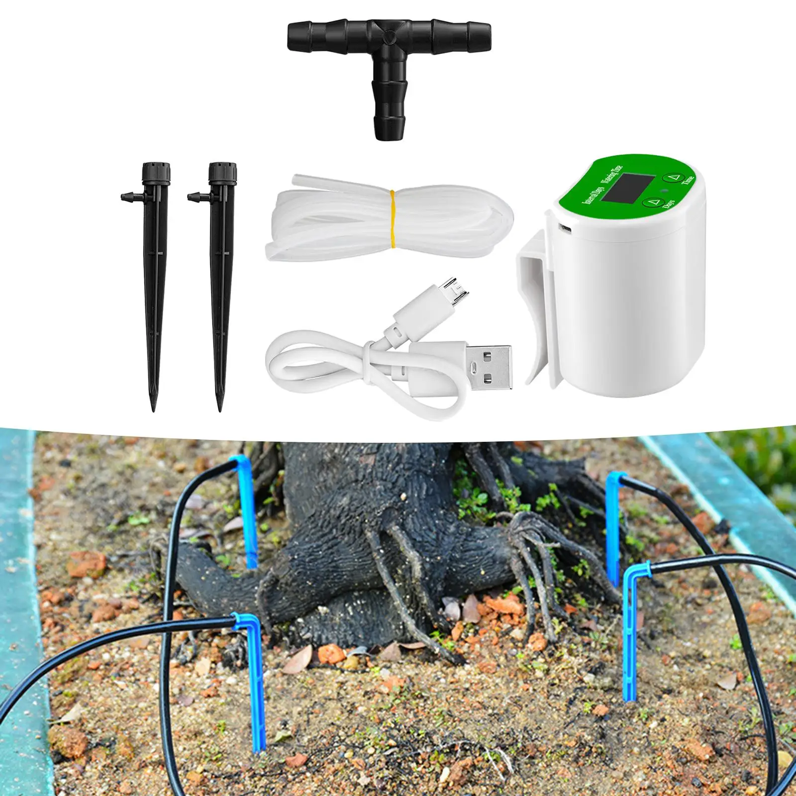 

Automatic Watering Pump Controller Timer System Outdoor Drip Irrigation for Balconies Small Greenhouses Garden Office