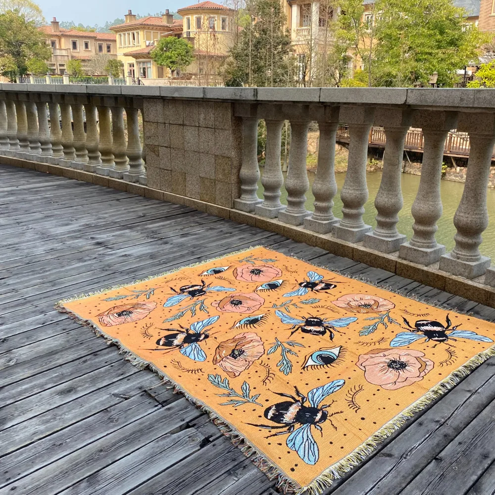 Тканое одеяло в скандинавском стиле для домашнего декора нитка дивана кушетки с