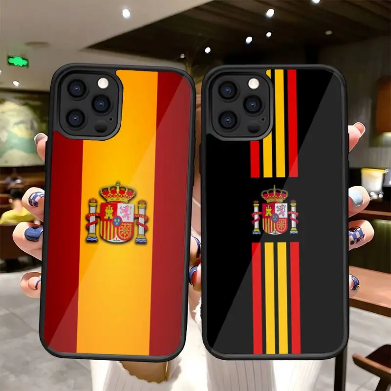 Spain Spanish Flag Phone Case PC+TPU For Iphone 12 Pro Max 14 11 13 Mini 6S 7 8 Plus X Xs XR Shockproof Back Cover