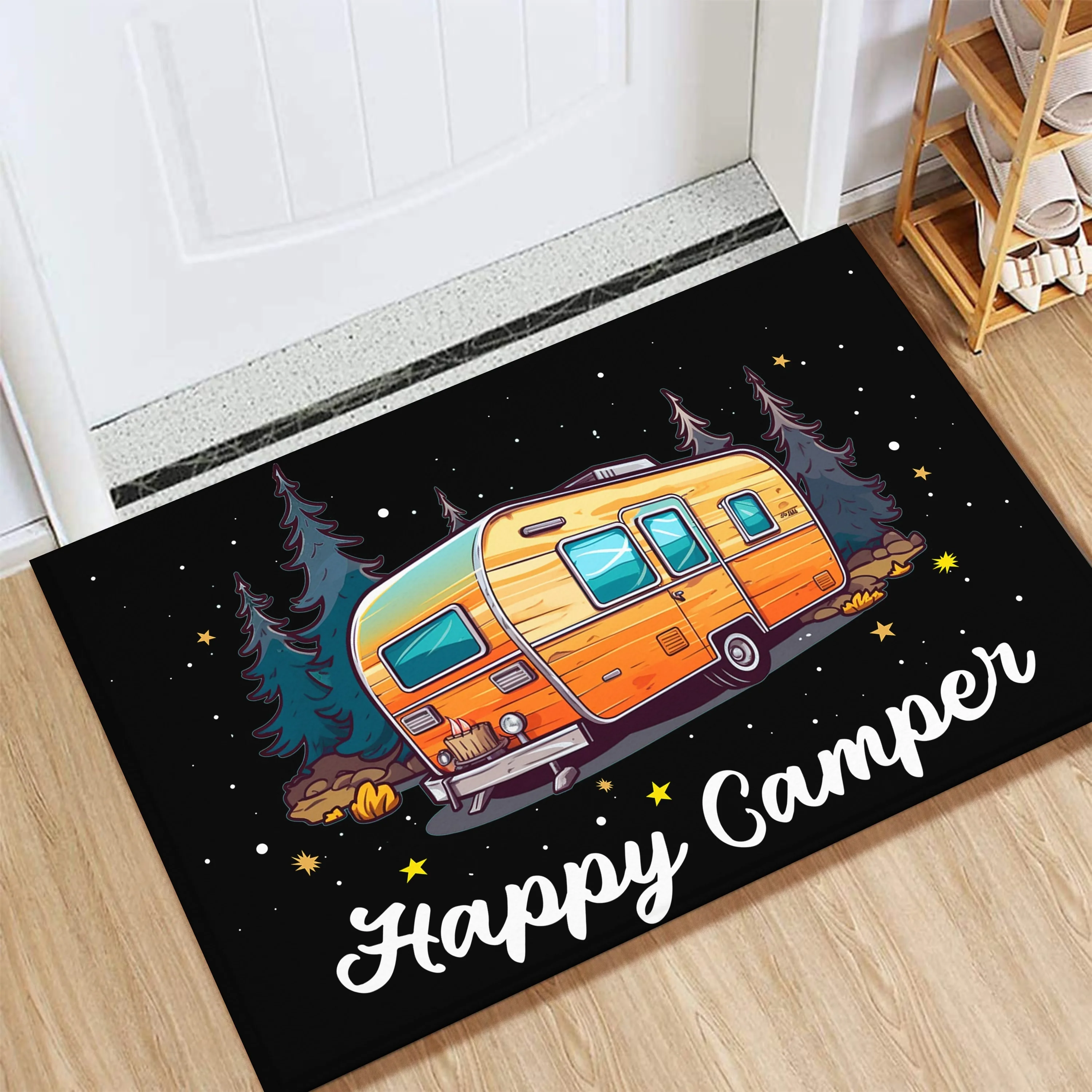

Happy Campers Фланелевый противоскользящий коврик для дома