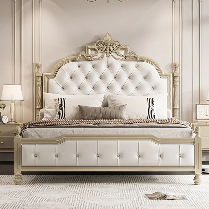 Европейская кровать-замок простая спальная роскошная современная скандинавская