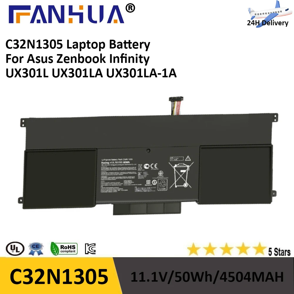 C32N1305 Аккумулятор для ноутбука Asus Zenbook Infinity UX301L UX301LA UX301LA-1A UX301LA-1B UX301LA-2A UX301LA-C4003H C4005H C4006H