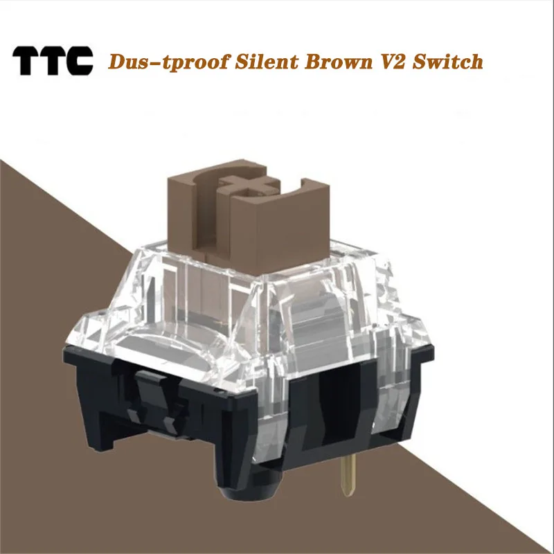 New TTC Silent Brown V2 Upgraded Dustproof Custom Mechanical Game Button Keyboard Switch 45g