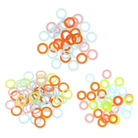 300pcs knitted marker clip heather stitch marker ring colorful knitting stitch circular marker plastic crochet marker ring