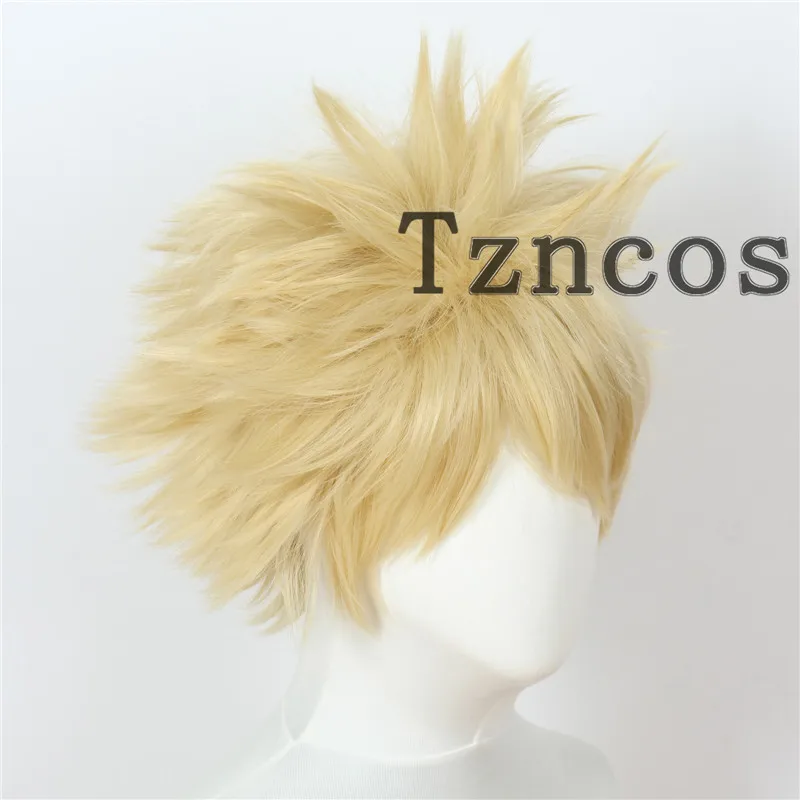 Tzncos аниме My Hero Academia косплей парик короткие светло-русые термостойкие