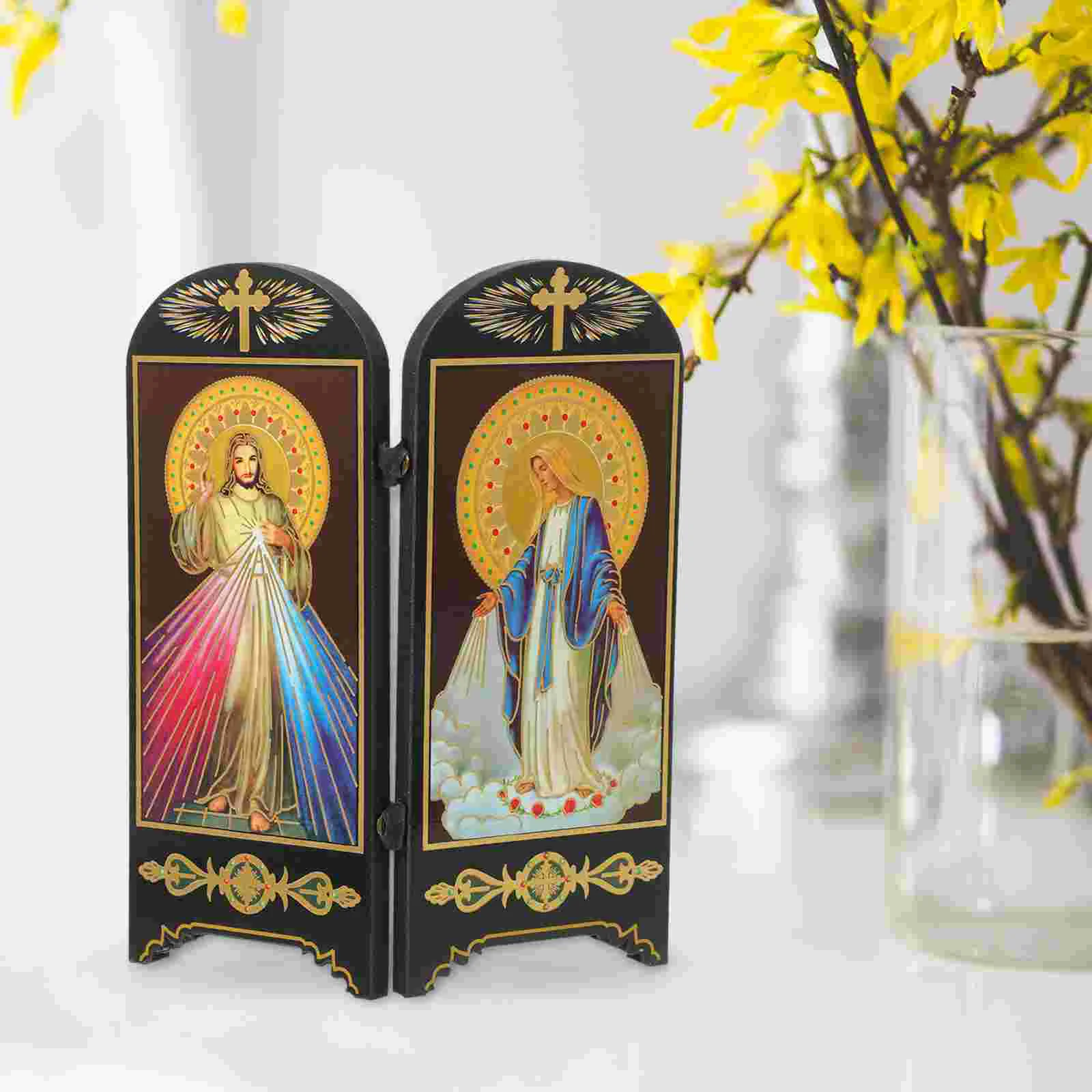 Религиозный декор деревянная доска эмблемы Мария креативный орнамент украшение