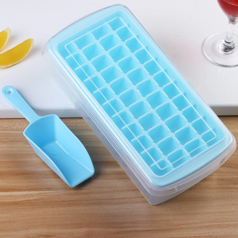 36/44 Grid Ice Box with Lid Homemade Ice Artifact Household Small Freezer Refrigerator Frozen Ice Cube Mold Kitchen Accessories