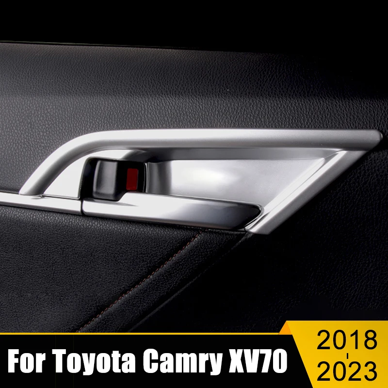 

Car Styling Accessories For Toyota Camry XV70 2018-2021 2022 2023 ABS Carbon Auto Inner Door Handle Bowl Covers Trims Stickers