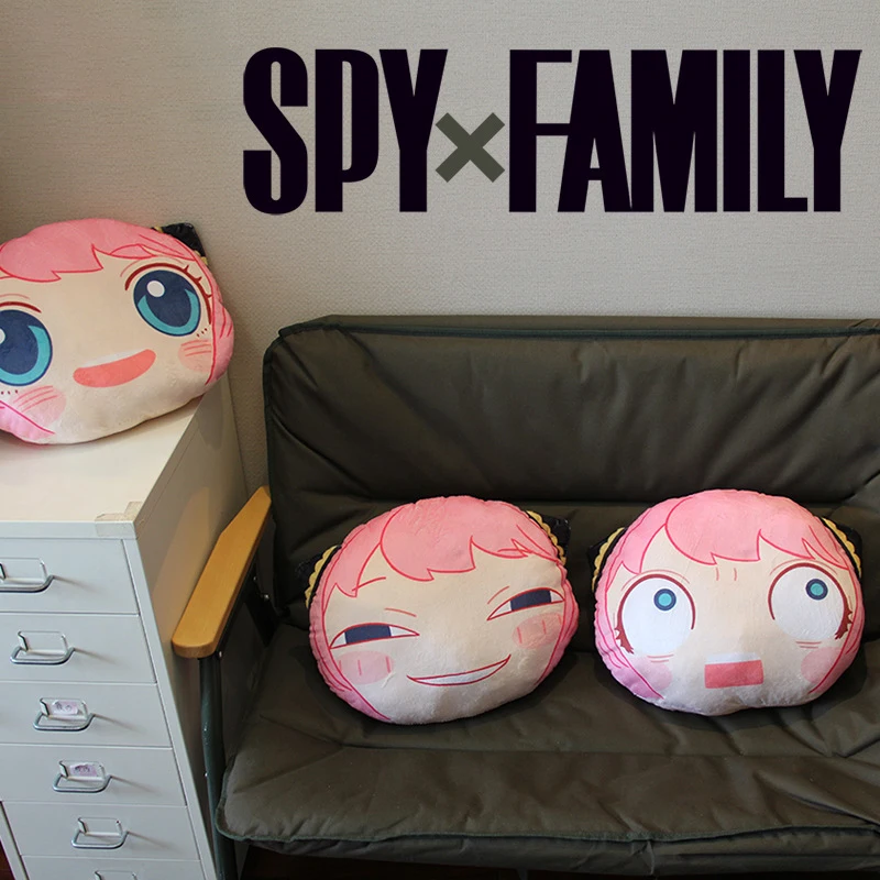 

35cm Anime Spy×Family Anya Forger Cosplay Cartoon Expression Plush Stuffed Doll Throw Pillow Back Sofa Cushion Toy Birthday Gift