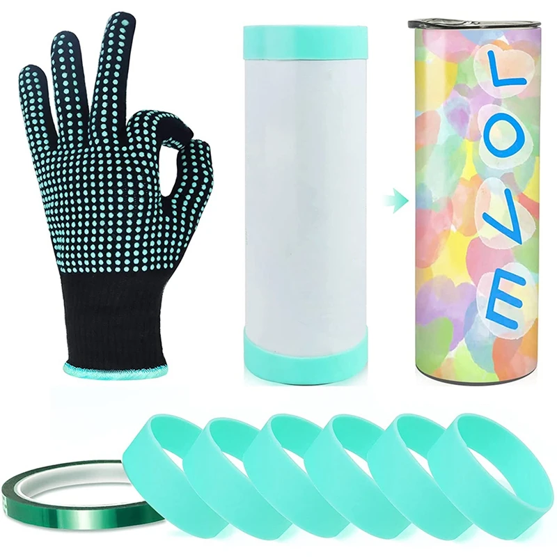 

JFBL Hot Sublimation Blanks For 20Oz Skinny Straight Cups With Heat Resistant Gloves Tape For Cricut Mug Press Tumbler In Oven