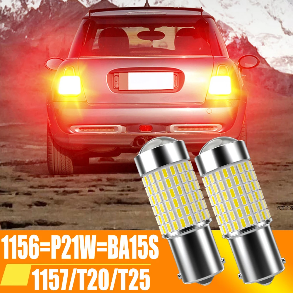 

P21W Led Canbus 1156 BA15S Drl Diode Bulbs On Cars Backup Turn Signal Lamps Brake Reverse Lights T20 T25 1157 P21/5W BAY15D 12V