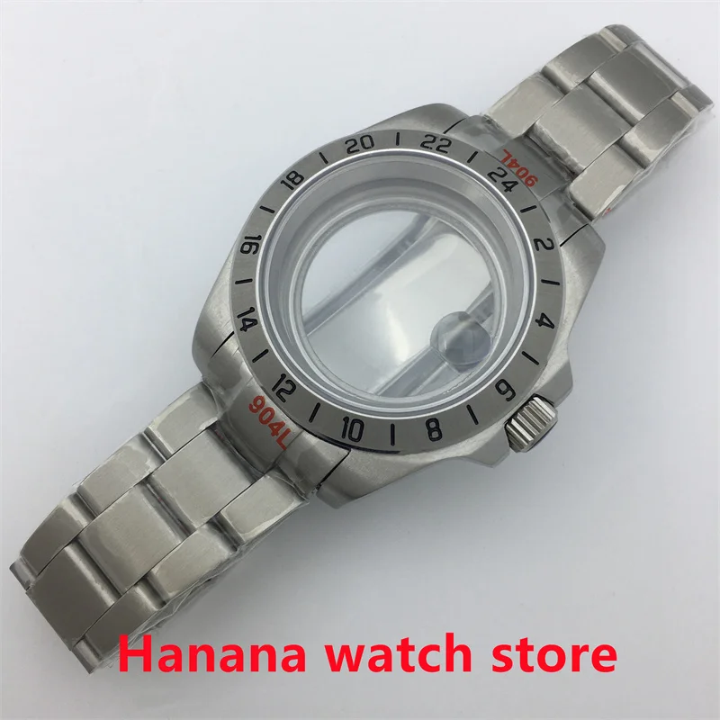 BLIGER 40 мм Серебристое стекло из нержавеющей стали для движения NH34 35 36 ETA2824 PT5000