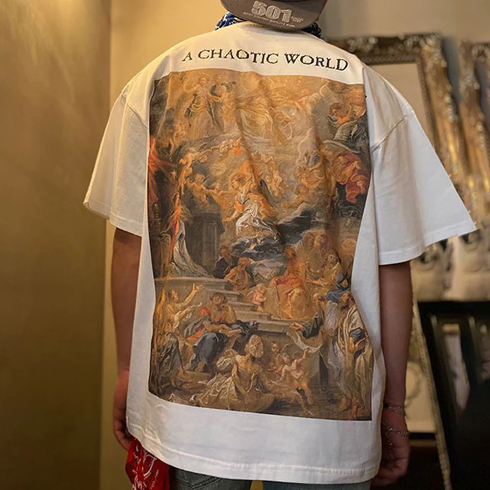 

Pure Cotton Loose Casual Short-sleeved T-shirt Men's Summer Original Back Kill Series Retro Street Virgin Heavy Locomotive