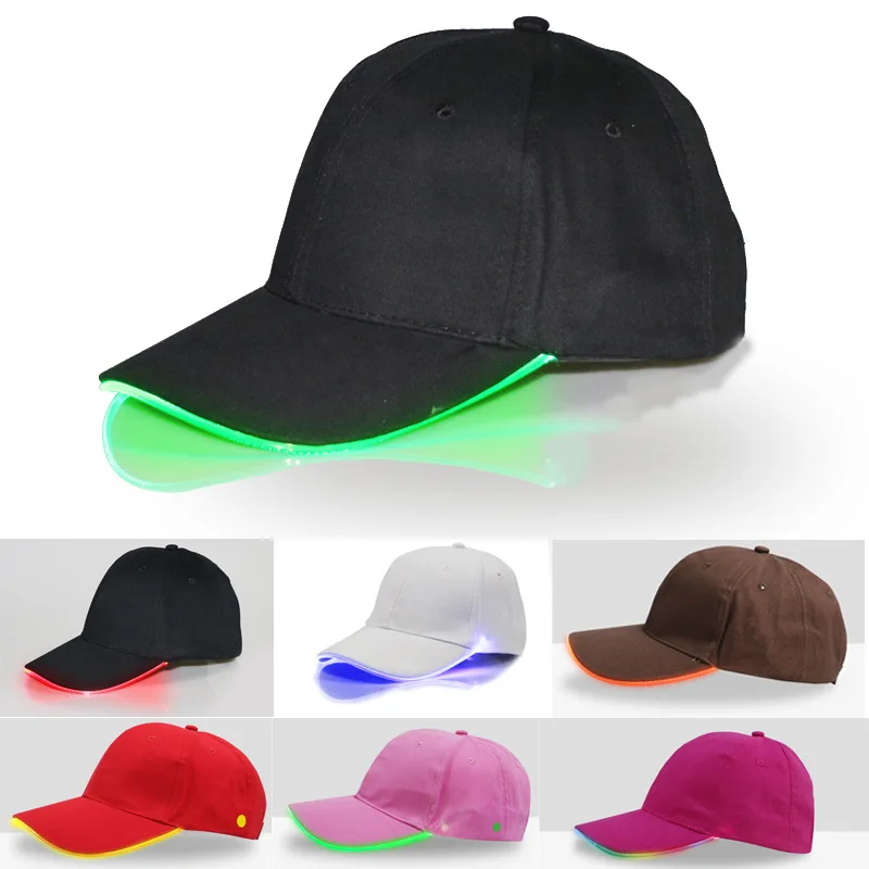 

Adjustable LED Luminous Baseball Hat/Cap Glow Club Party Baseballs Hip-Hop Outdoor Sports Hat For Women Men Christmas Party Peak