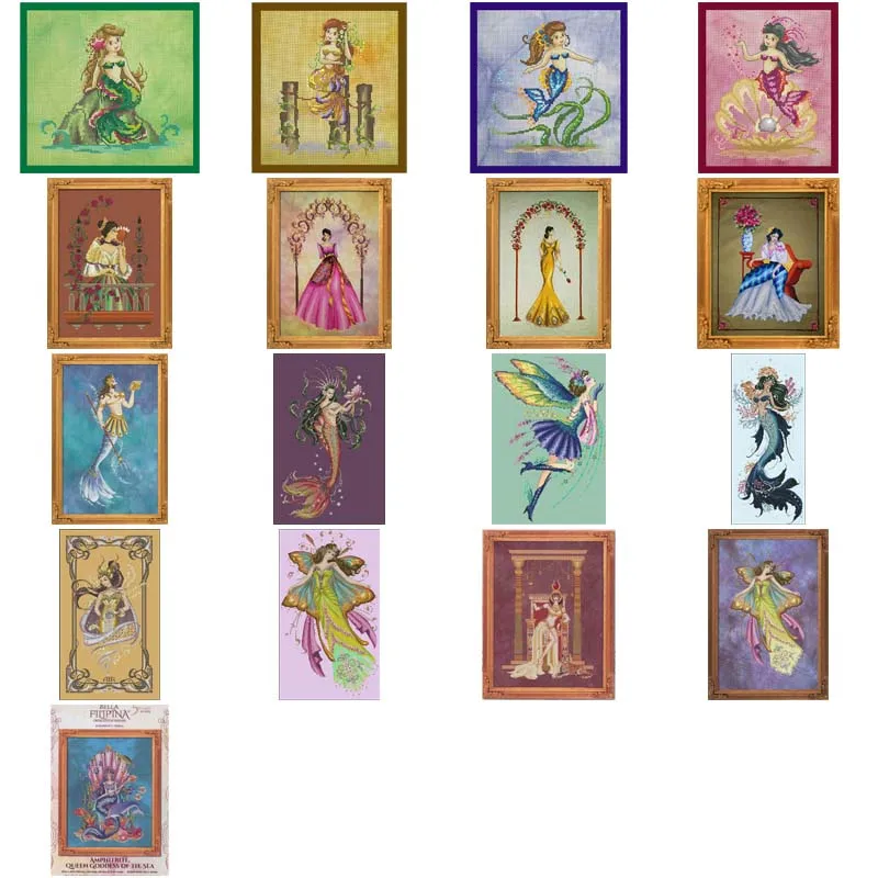 wa bogini podwodnej BF liczona 16CT 14CT 18CT DIY zestawy do haftu krzyżykowego chińskie robótki