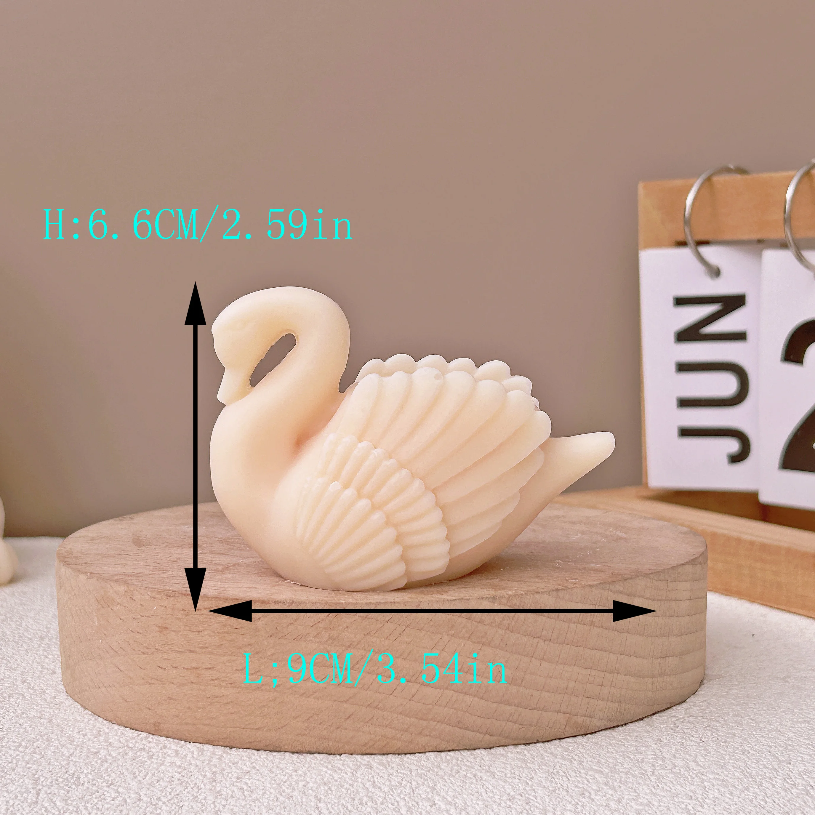 

3D White Swan Silicone Candle Mold Animal Bird Candle Mold Chocolate Cake Production Set Wedding Decoration Gift Wax Model