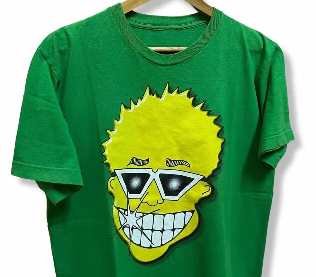 Футболка LEOSOXS зеленая с большим лицом unisex модель 1019