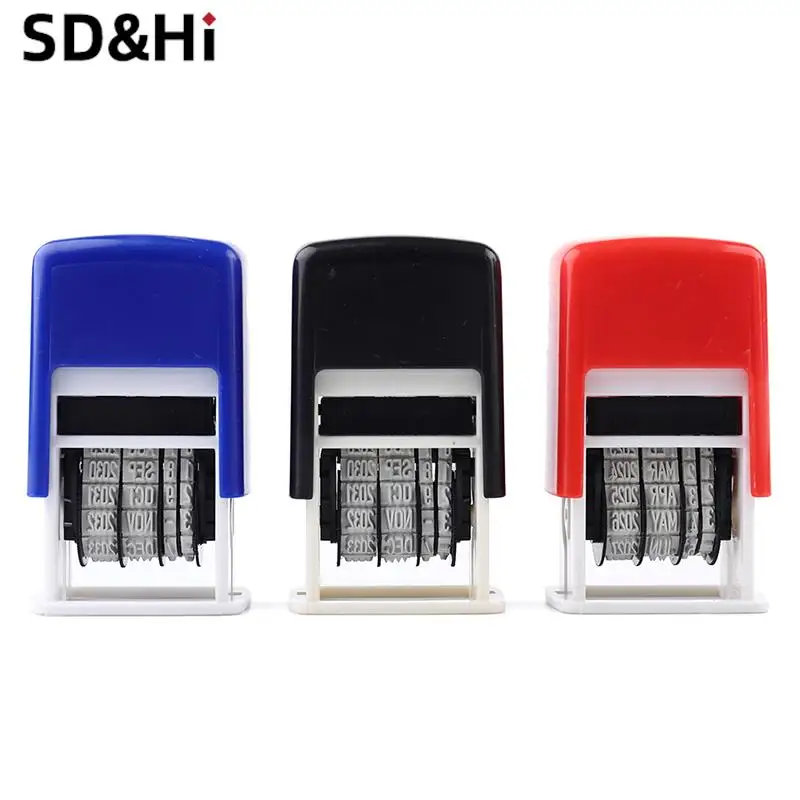 

DIY Handle Planner Date Stamp Account Date Stamps Stamping Mud Set Mini Self-Inking Stamps For Office Escolar Supplies Emboss