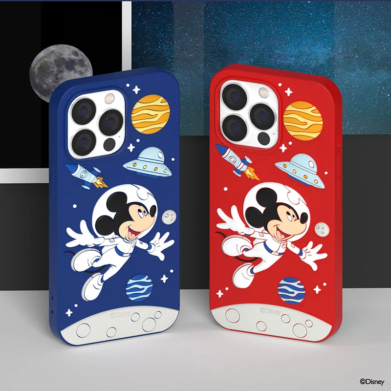 

Cute Disney Mickey Minnie Mouse Astronaut Phone Cases For iPhone 14 13 12 Pro Max XR X XS MAX 8 7 Plus Shockproof Cover