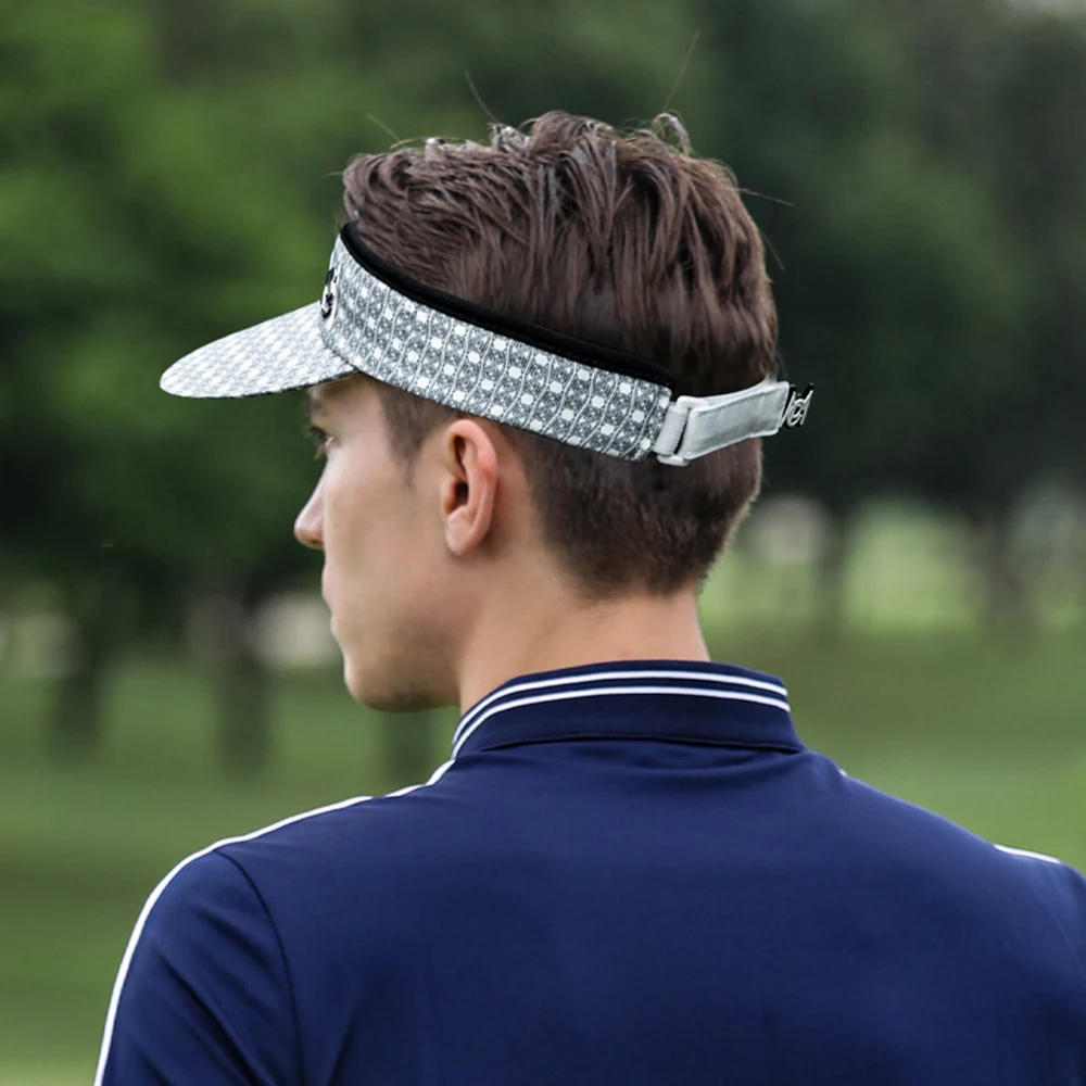 PGM Men's Golf Hats Removable Sun Cap Sports Sunscreen Breathable Golf Hats Unisex Empty Top Sun Visor Upgrade MZ045