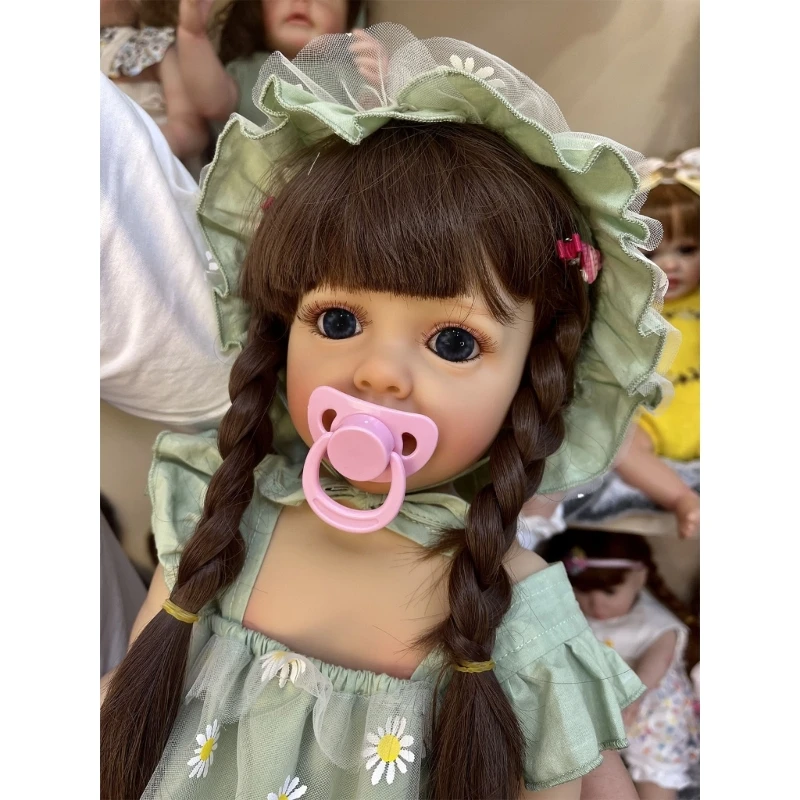

Reborns Girl Cute Cuddle 55cm/21'' with Washable Rooted-Hair Vivid Simulation Reborns Baby Girls Nursing