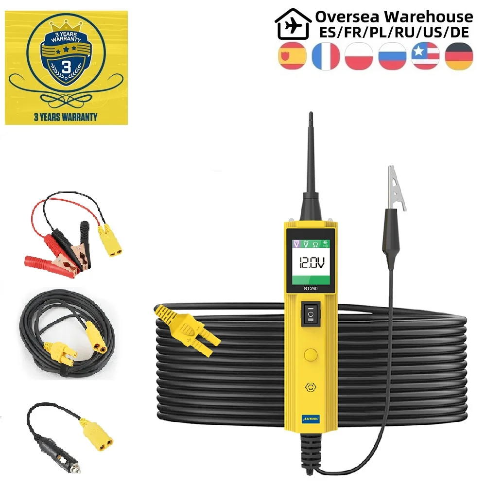 

AUTOOL BT260 Car Electric Circuit Tester Power Probe tool Auto Electric Voltage Electrical Component Test LED Digital meter