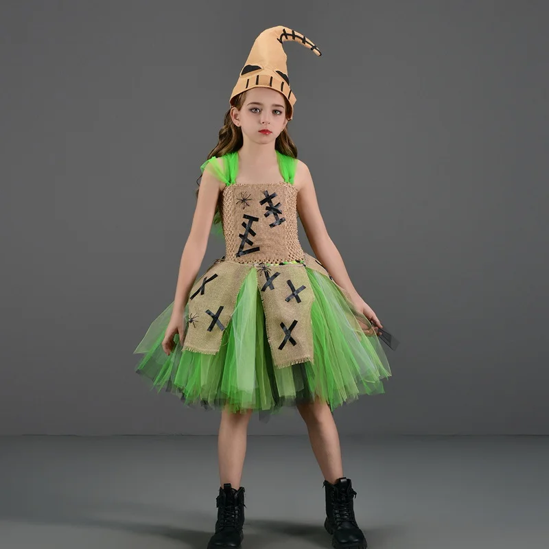 Костюм для косплея монстра на Хэллоуин девочек платье-пачка из нейлоновой сетки