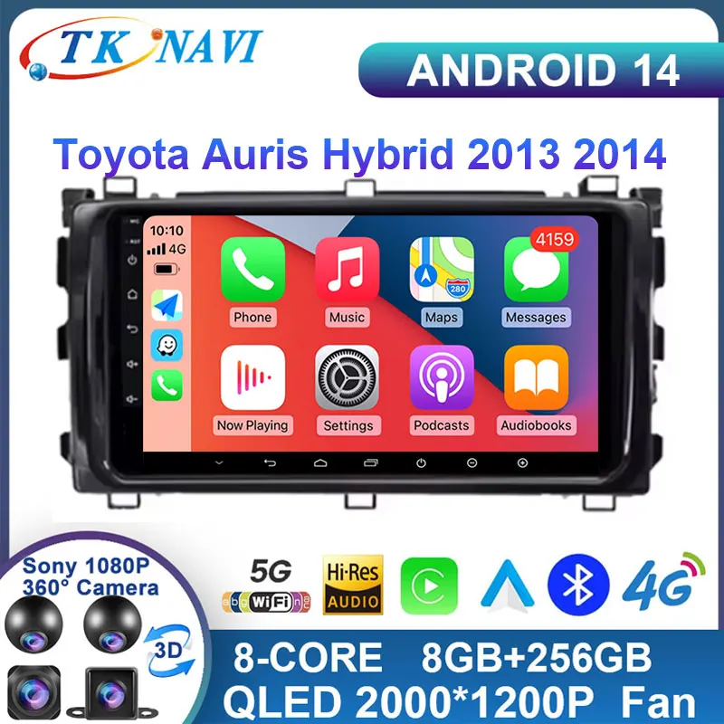 7 &quotAndroid 14 Android Auto автомобильное радио для Toyota Auris Hybrid 2013 2014 мультимедийный