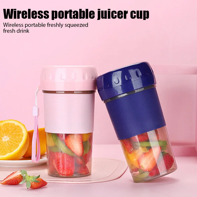 

300ML USB Rechargeable Portable Electric Juicer Mini Smoothie Blender Cup Blenders Home Appliance Wireless Press Juicers