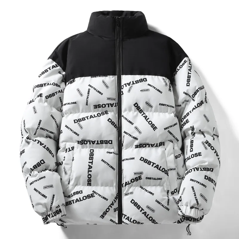 2022 Winter coat Men's Jacket Windproof Pilot Fashion collar Spring and autumn casual quilted warm zipper