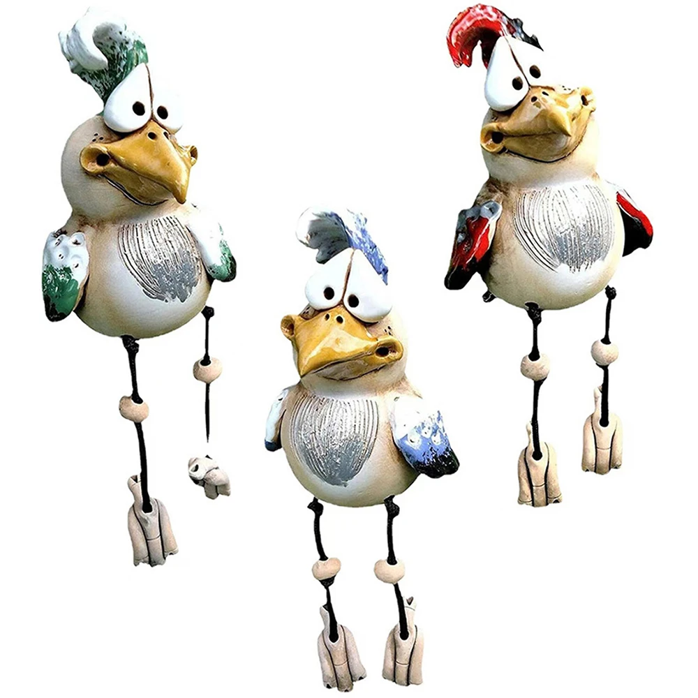 

Funny Chicken Decor Resin Rooster Garden Statues Outdoor Yard Art Statues Lawn Decor Sculptures Home Ornaments Wacky Rooster