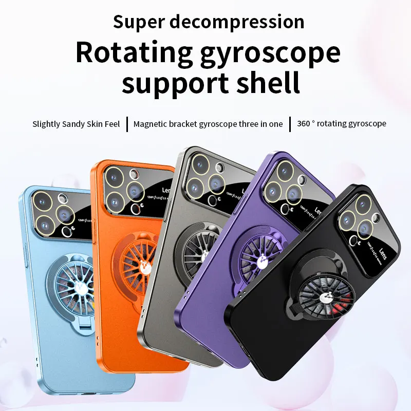 Гироскопический вращающийся чехол-подставка для телефона iPhone 11 12 13 14 15 Pro Max Plus