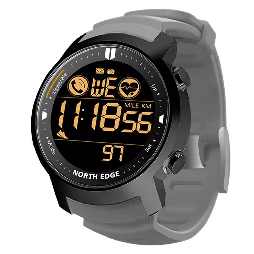 

New NORTH EDGE LAKER Smart Watch Men Heart Rate Monitor Waterproof 50M Swimming Running Sports Pedometer Stopwatch Smartwatch