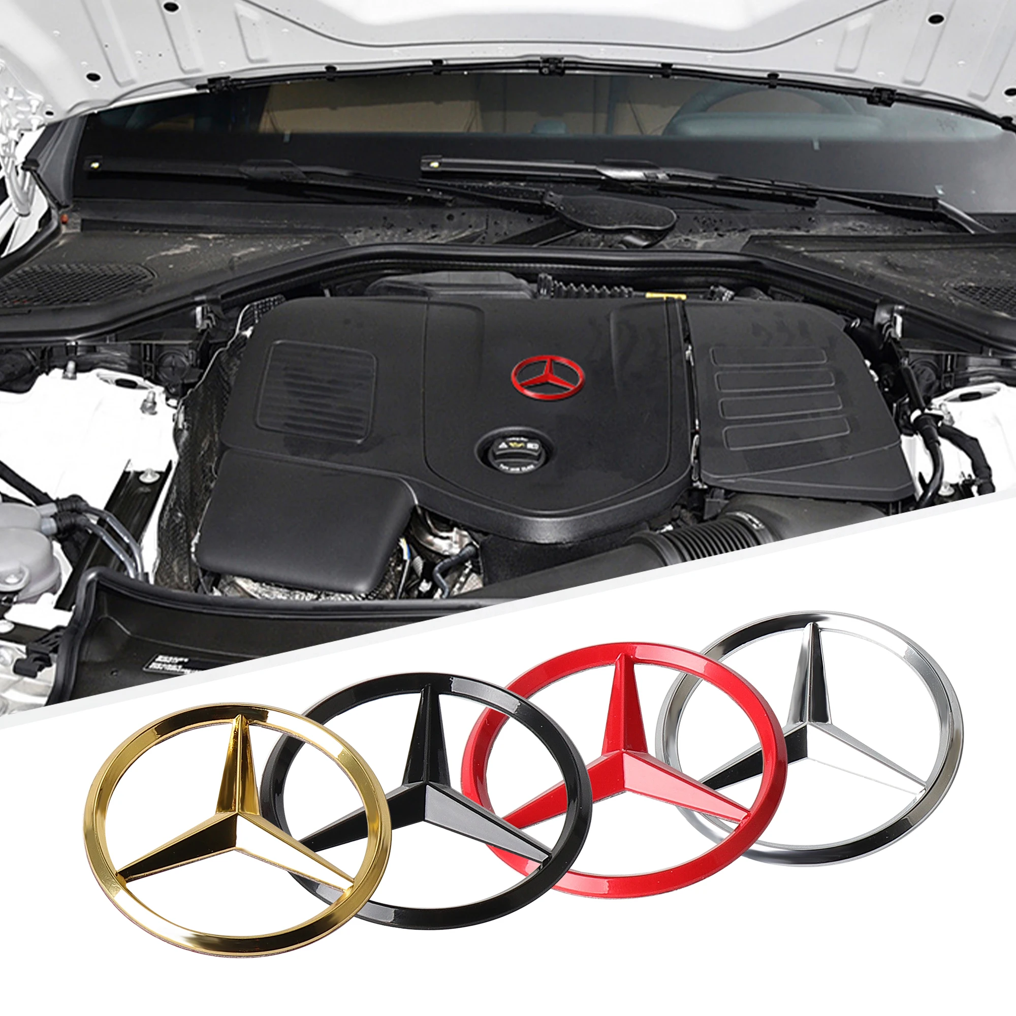 70 мм наклейка с эмблемой двигателя на капоте автомобиля декоративные аксессуары