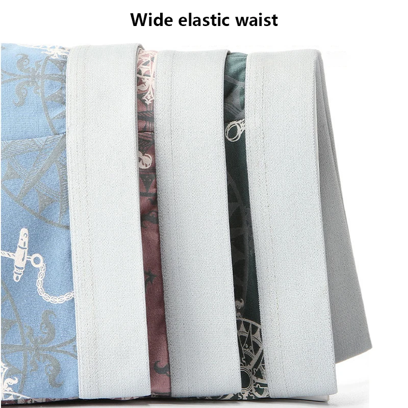 4pcs Mens Underwear Boxers Cotton Fashion Printed Men Underpants Boxer Shorts Male Panties Antibacterial Crotch Homme Lingeries