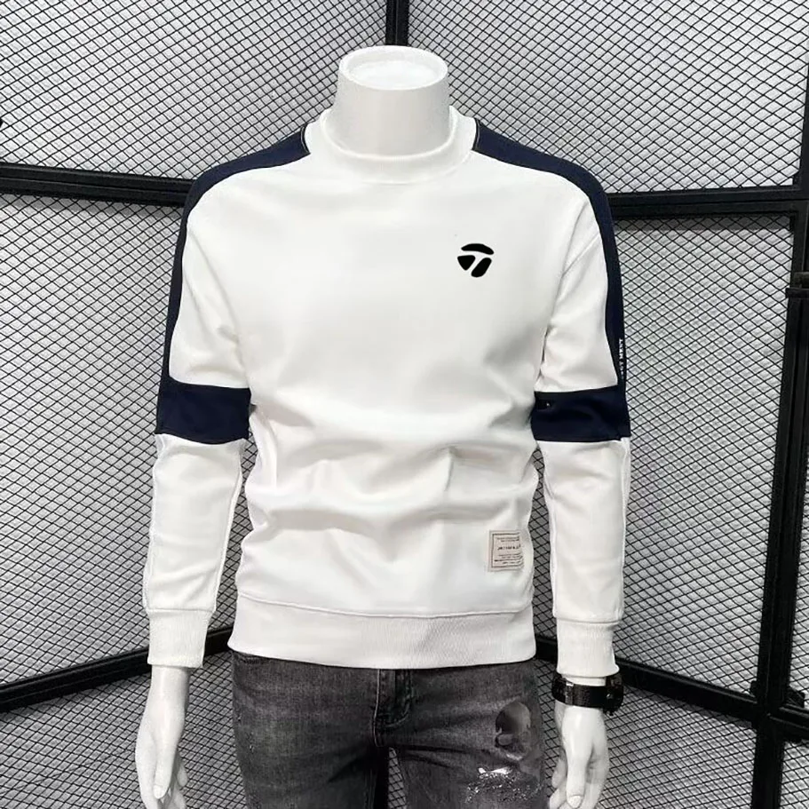 

2023 Sweatshirt Men's Autumn and Winter Korean Round Neck Long Sleeve Shirts Golf Top Clothing Casual Coat Men Wear