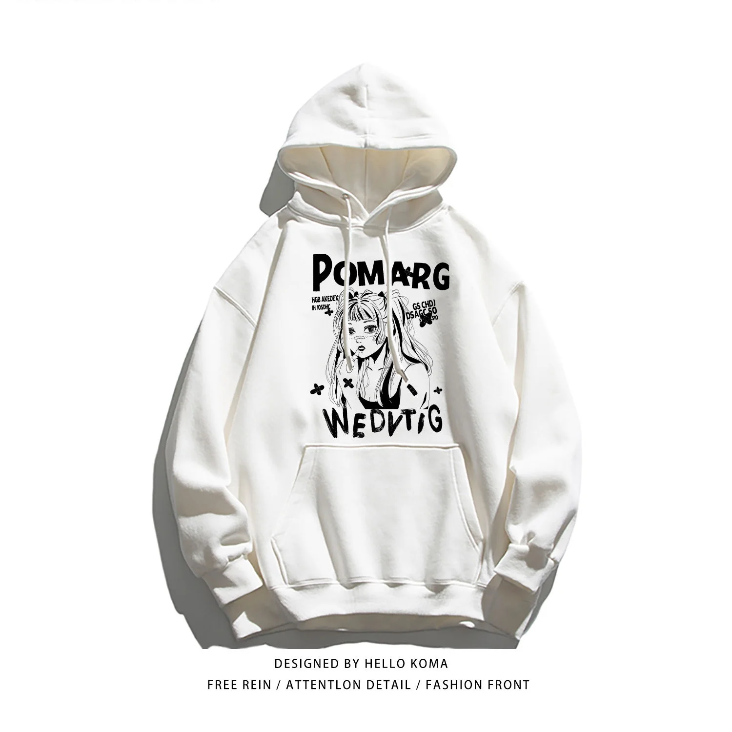 

Толстовка мужская с капюшоном, свитшот, Стильный пуловер оригинального дизайна для пар, худи в стиле Ins, хип-хоп, JP, весна-осень