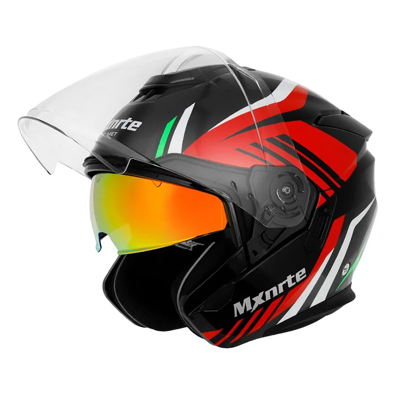 Мужской и женский полушлем с двойными линзами оригинальный бренд Mxnrte Gatlin красный