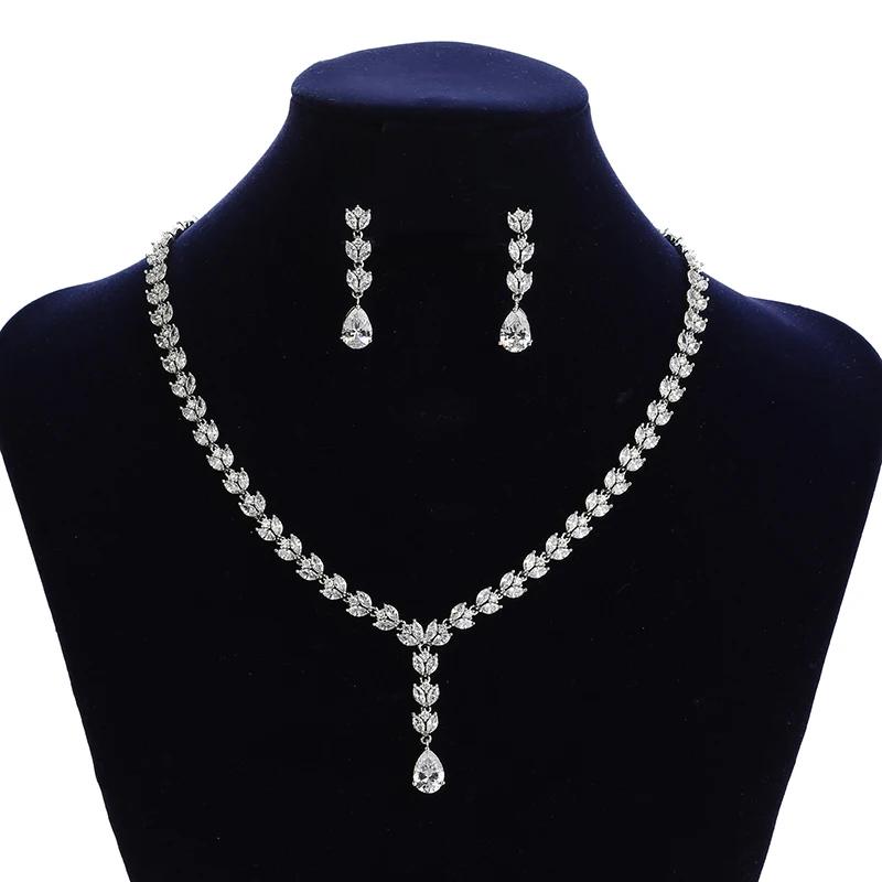 

Jewelry Set HADIYANA Classic Wedding Jewelry Set Elegant Design Women's Cubic Zircon with High Quality CN849 New Year Gift