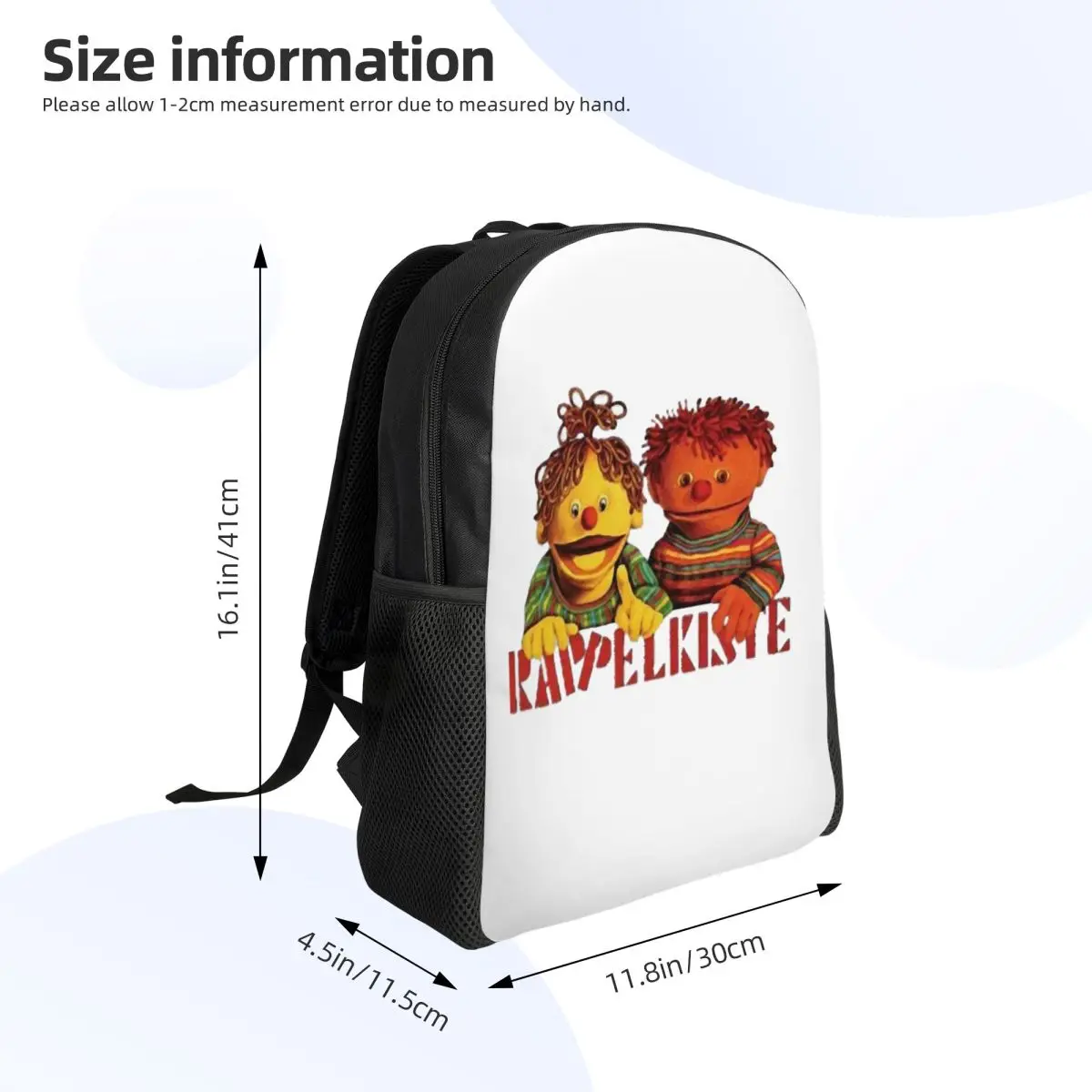 Фото Рюкзак Ratz Und Rube Rappelkiste для студентов, школьный рюкзак, походный рюкзак для путешествий, модная сумка для книг, сумка через плечо для мужчин и женщин №2