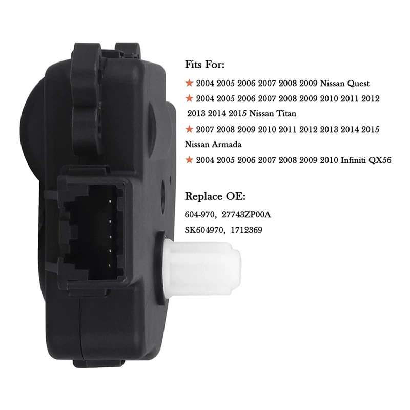 604-970 27743ZP00A HVAC нагреватель смесный воздушный привод для Nissan Quest Titan -Armada 04-15 / Infiniti QX56