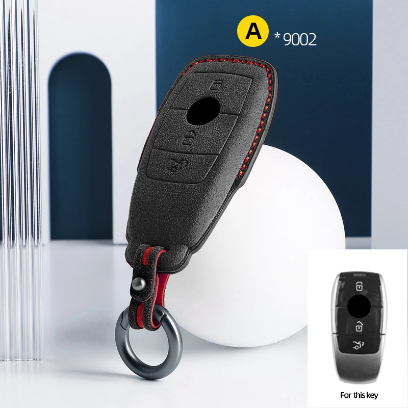 Для Mercedes Benz A C E S G Class GLC CLE CLA GLB GLS W177 W205 W213 W222 X167 AMG замшевый Кожаный Автомобильный Брелок